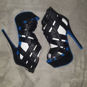 Monala Black/Blue Heels